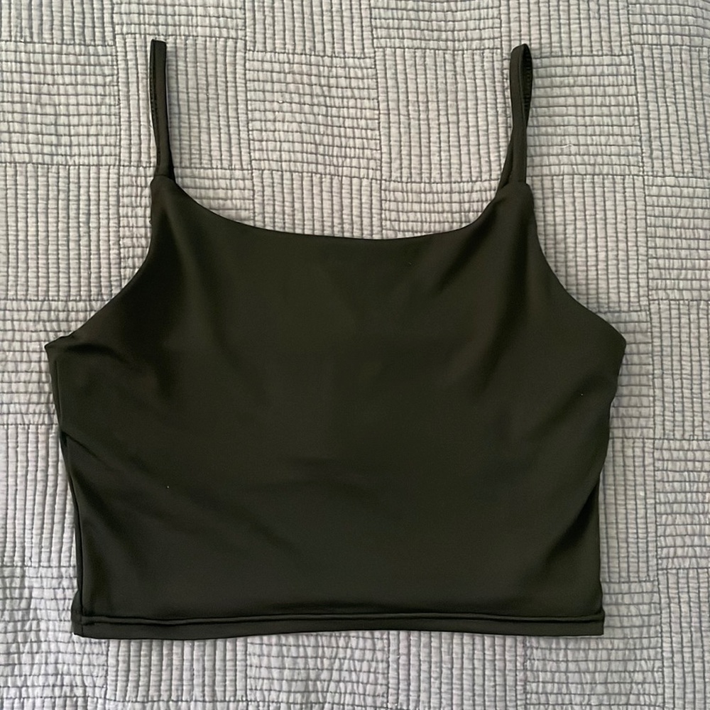 BLACK CAMI CROP TOP
